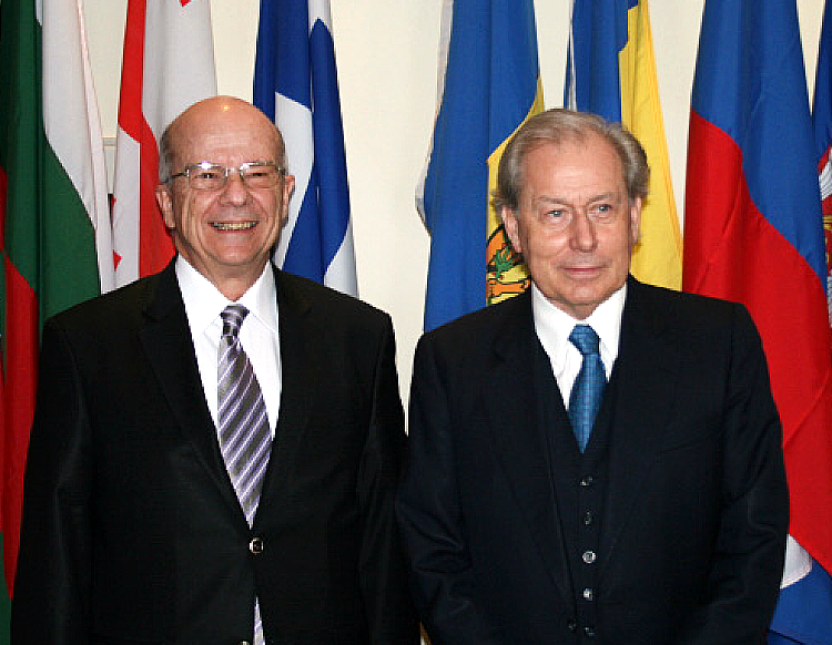 From left: BSEC SG, Amb. Chrysanthopoulos and CEI SG Amb. Pfanzelter