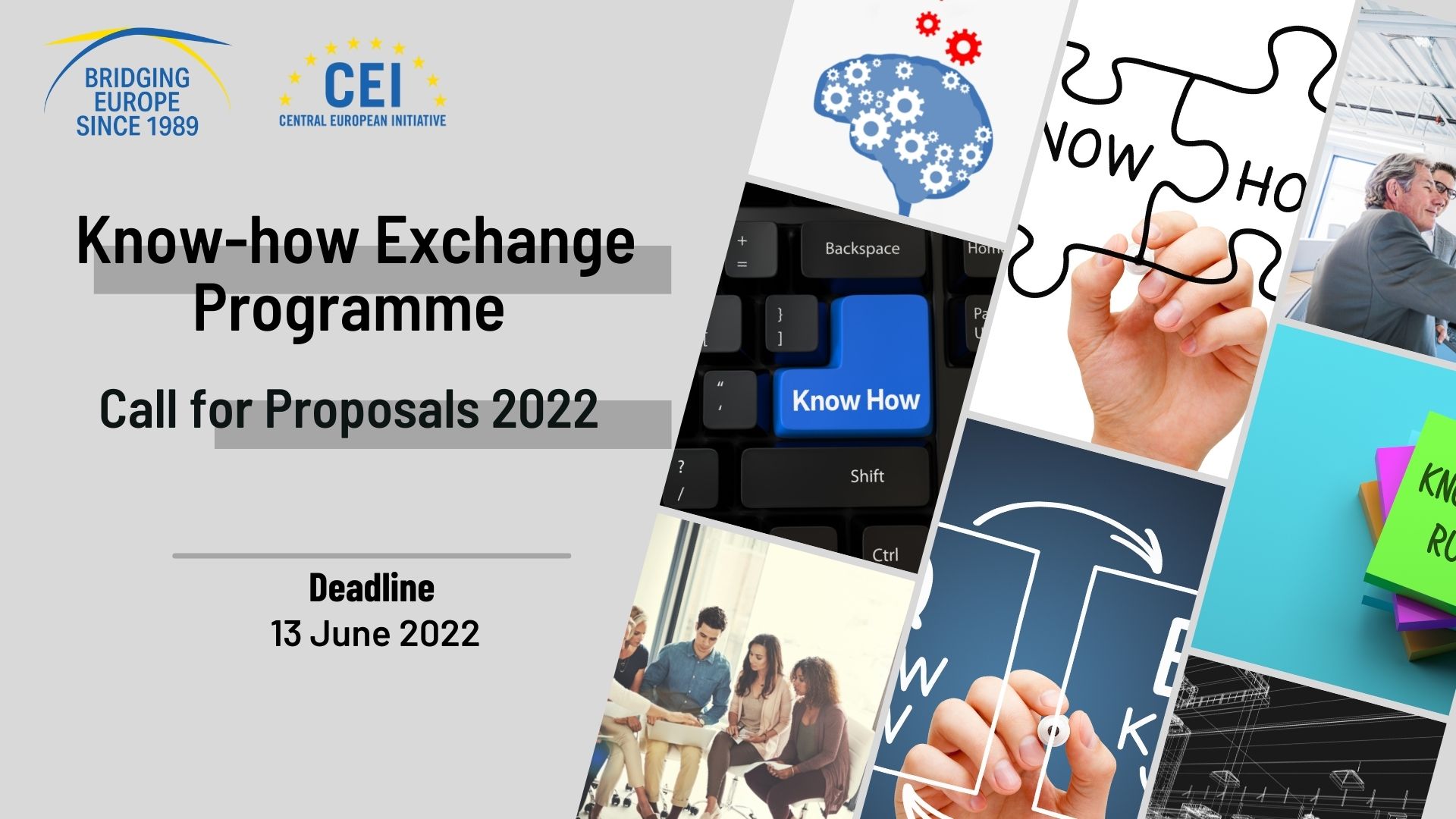 CEI Know-how Exchange Programme Call for Proposals 2022 open for applications! - Vimarsana News