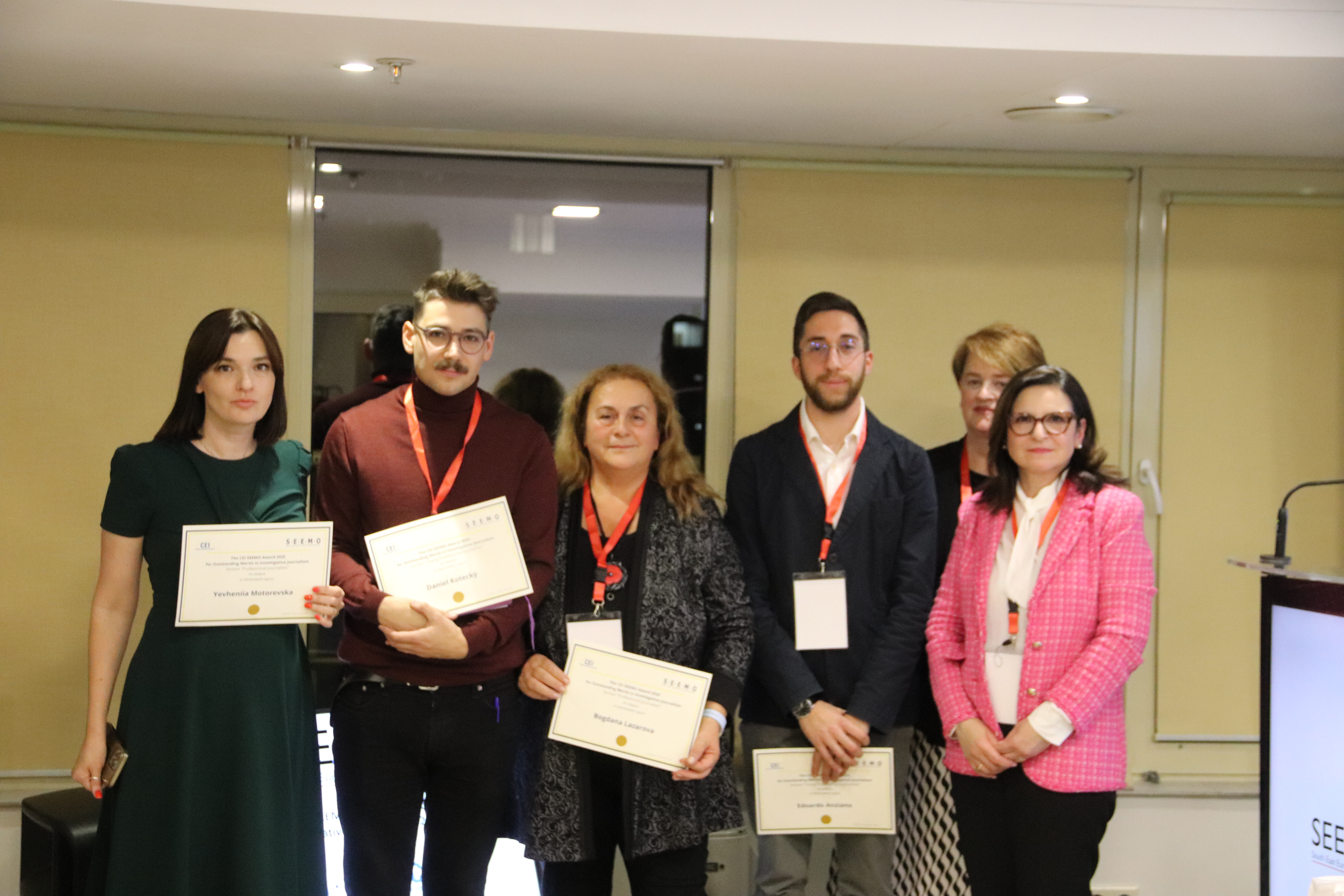 CEI SEEMO Award for Outstanding Merits in Investigative Journalism 2025 (Chișinău, 17 November 2025)