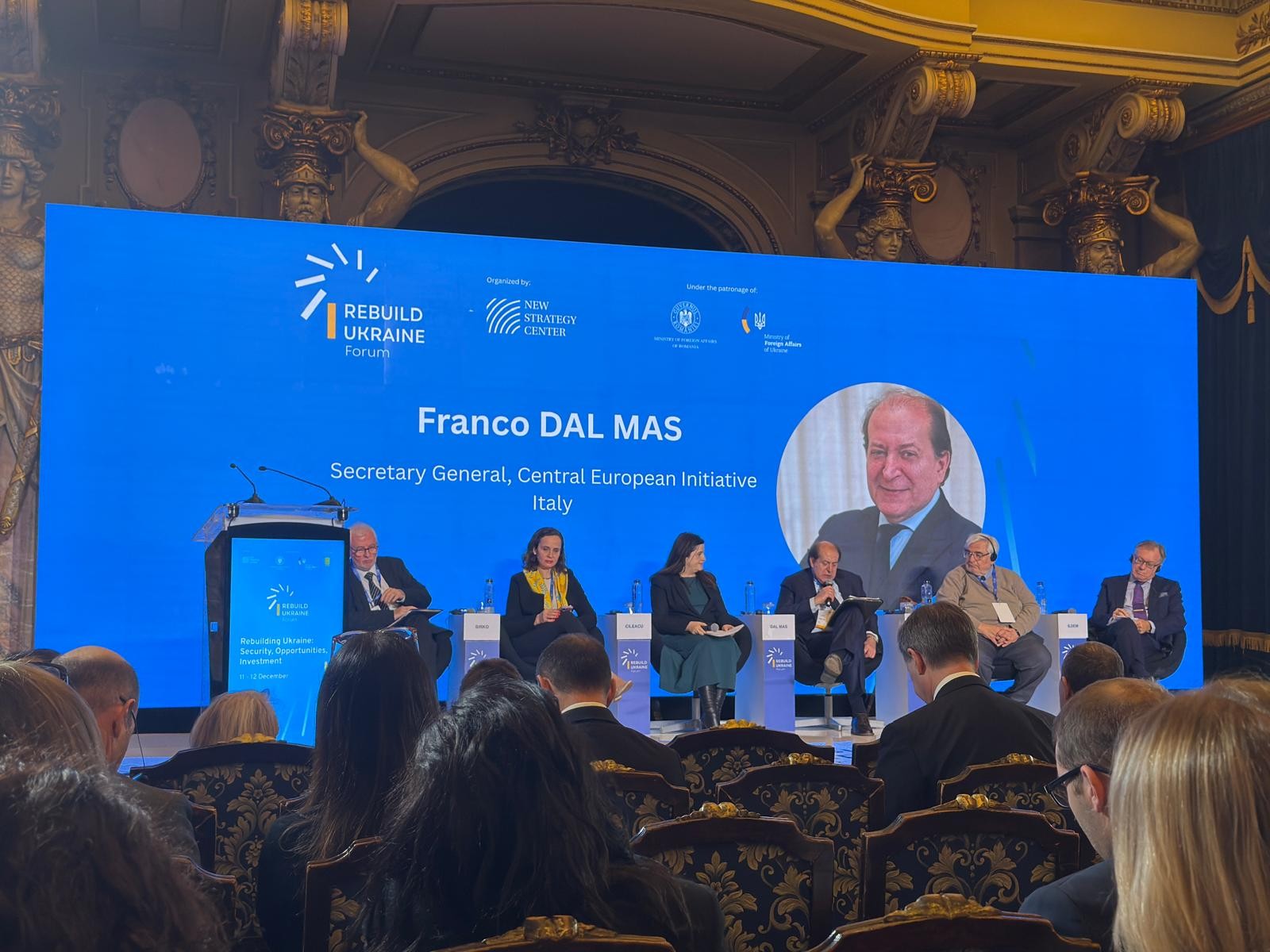 CEI Secretary General addresses conference on rebuilding Ukraine (Bucharest, Romania)