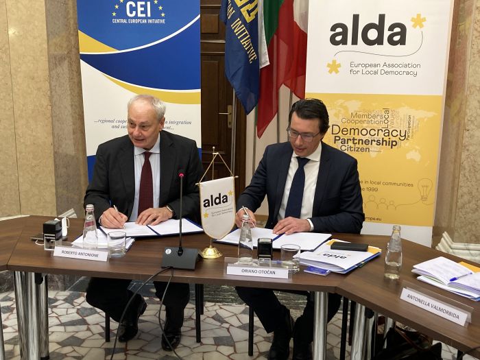 Signing of MoU CEI-ALDA (Trieste, 4 March 2022)
