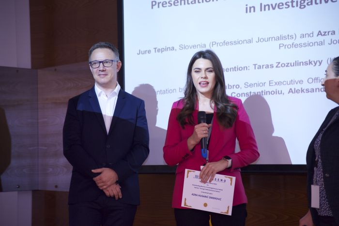 CEI SEEMO Award for Outstanding Merits in Investigative Journalism (Tirana, 14 November 2023)