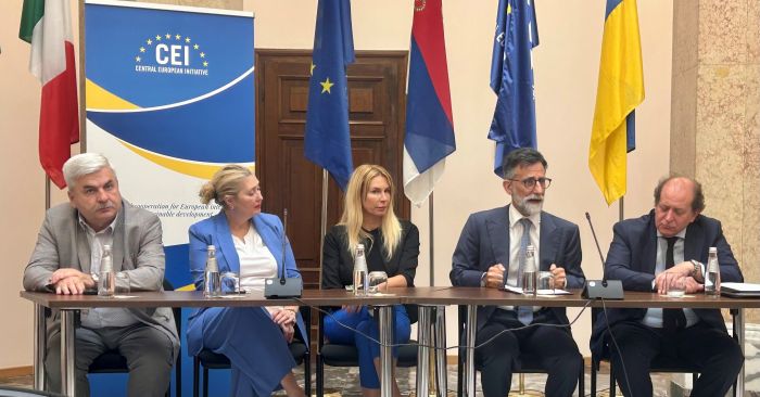 From Left: DSGs Mushka, Pejovic and Kiraly; Min Plen. Verola, SG Dal MasVerola