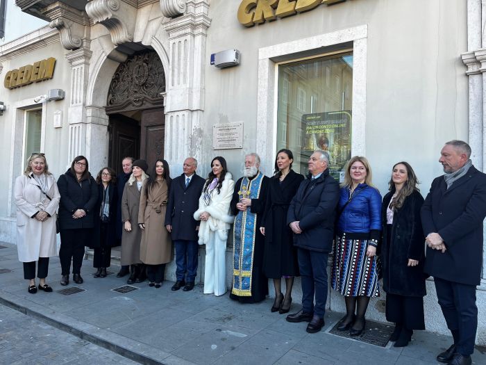 Unveiling ceremony commemorative plaque dedicated to Dositej Obradović (Tireste, Italy)